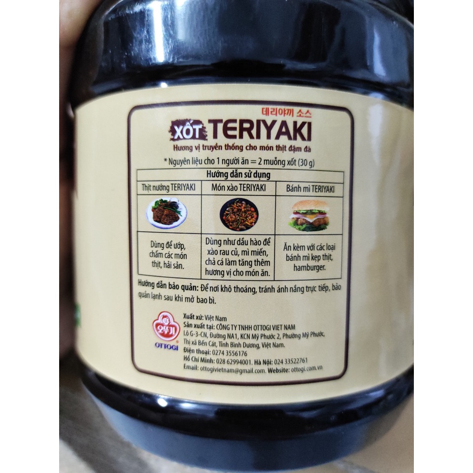Sốt teriyaki ottogi hàn quốc 2.25kg can to cho nhà hàng - 데리야끼 소스