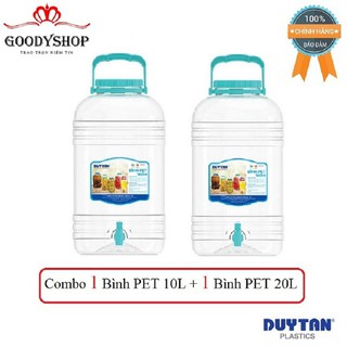 Combo 1 Bình PET tròn có vòi 15 lít Duy Tân No.626 và 1 Bình PET tròn có vòi 20 lít Duy Tân No.627-GOODYSHOP