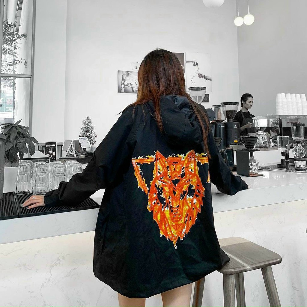 Áo Khoác Dù Chống Nắng nam nữ và cặp đôi 123SHOP HADES  In hình sói , Unisex Form Rộng Jacket Ulzzang