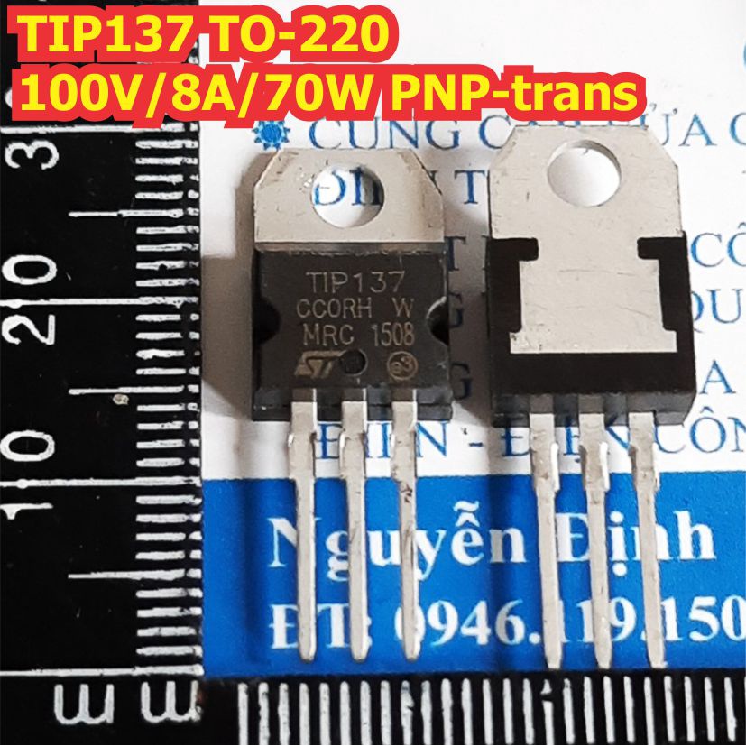 10 con TIP137 TO-220 100V/8A/70W PNP-TRANS loại nghịch (giá 10 con) KDE1235