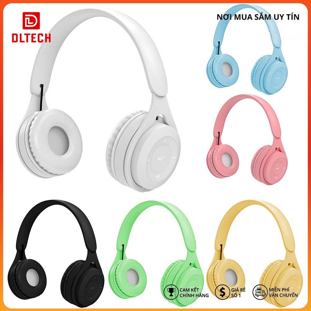 Tai Nghe Bluetooth 5.0 Chụp Tai có micro Headphone không dây thời trang màu sắc Y08 DL TECH | BigBuy360 - bigbuy360.vn