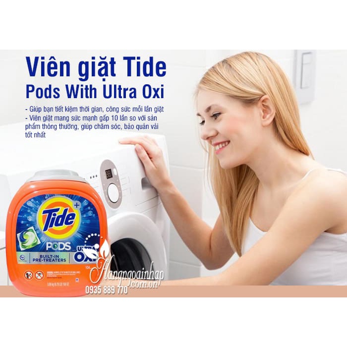 VIÊN GIẶT XẢ TIDE PODS DOWNY 4IN1 104 VIÊN 3,08kg