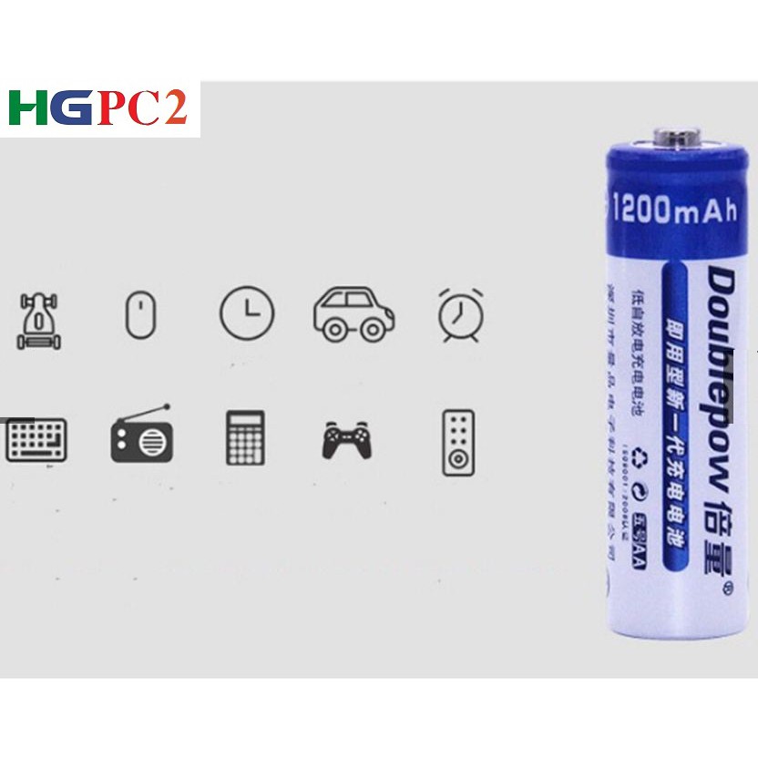 Pin Tiểu Sạc Cao Cấp AA Ni-MH 1200mAh Doublepow