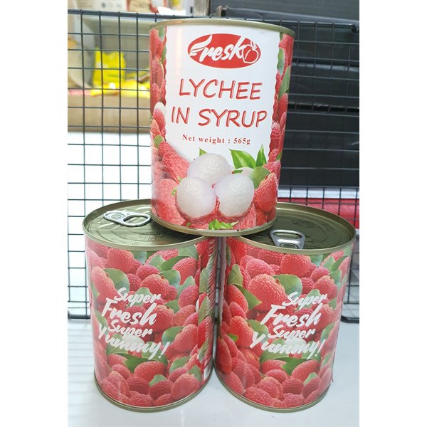 Vải thiều ngâm Resk 565gr ⚡ CHẤT LƯỢNG CAO ⚡1 vải thiều đóng hộp với hương vị ngọt ngào siêu ngon