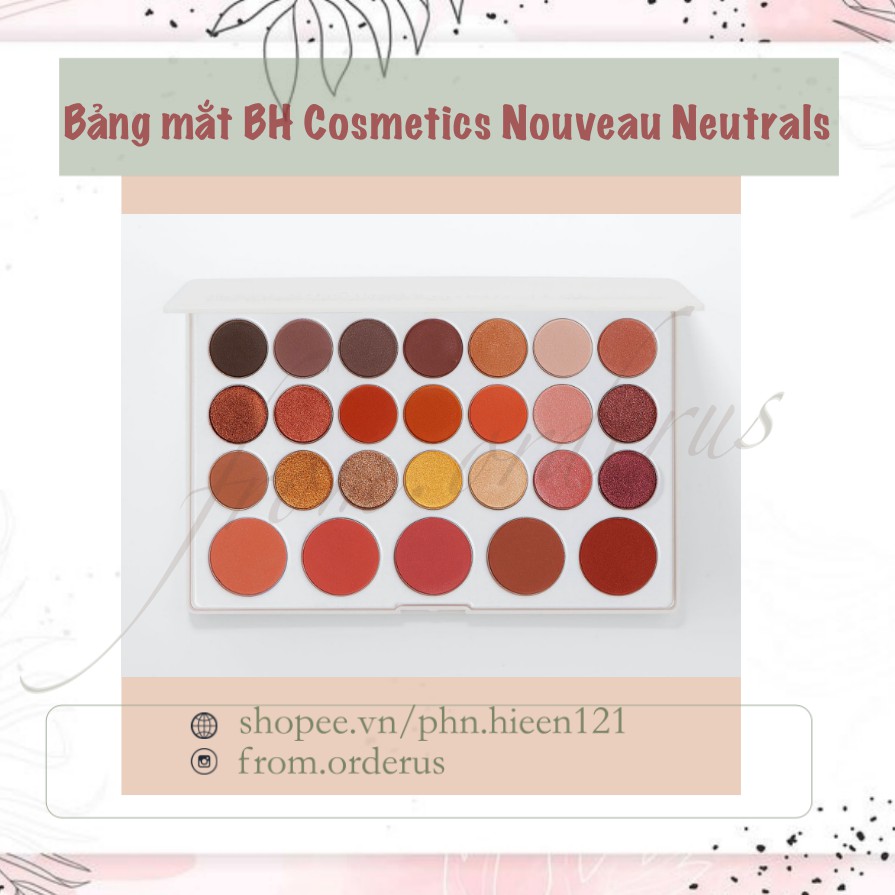 Bảng mắt BH Cosmetics Nouveau Neautrals - 26 màu mắt và má