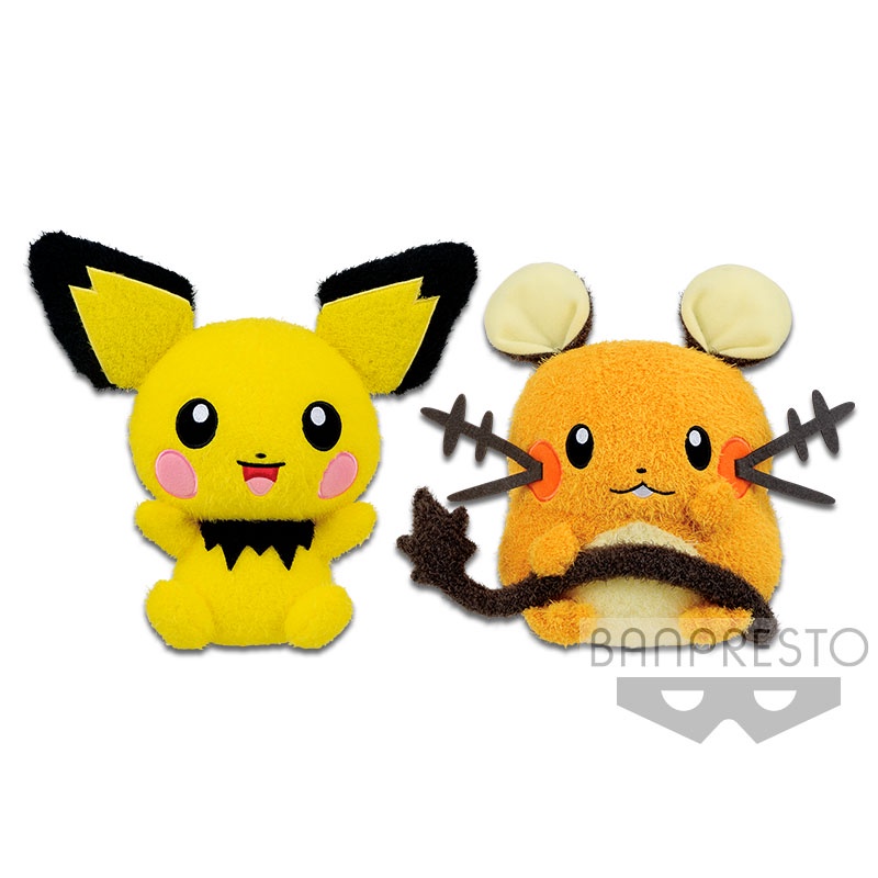 [Banpresto] Gấu bông pkm PokéHUG BIG PLUSH～PICHU・DEDENNE chính hãng Nhật Bản