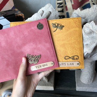 Ví Đựng Hộ Chiếu Màu Hồng Retro