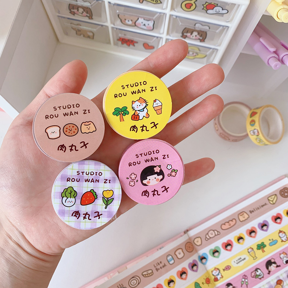 Băng keo dán thủ công chủ đề hoạt hình trang trí sổ tay