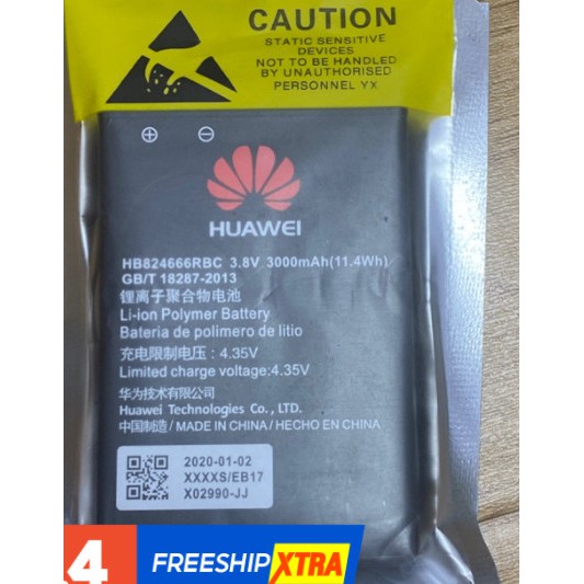 Pin Wifi 3G/4G dung lượng 3000mAh thay thế cho pin Huawei E5577, E5787, E5775... Model: HB824666RBC 3.8V (11.4Wh)