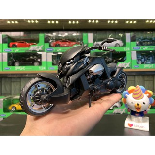 Mô hình trưng bày xe mô tô travertson v-rex tỉ lệ 1:12 huayi model