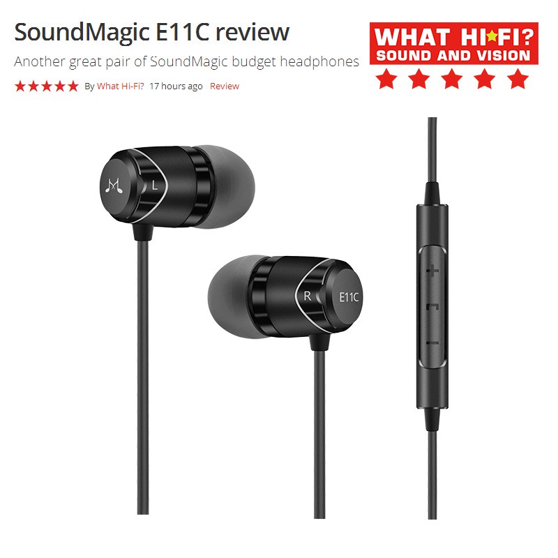 Tai Nghe Nhét Tai SoundMAGIC E11C Chống Ồn Âm Thanh Siêu Trầm Có Mic Phong Cách Thể Thao