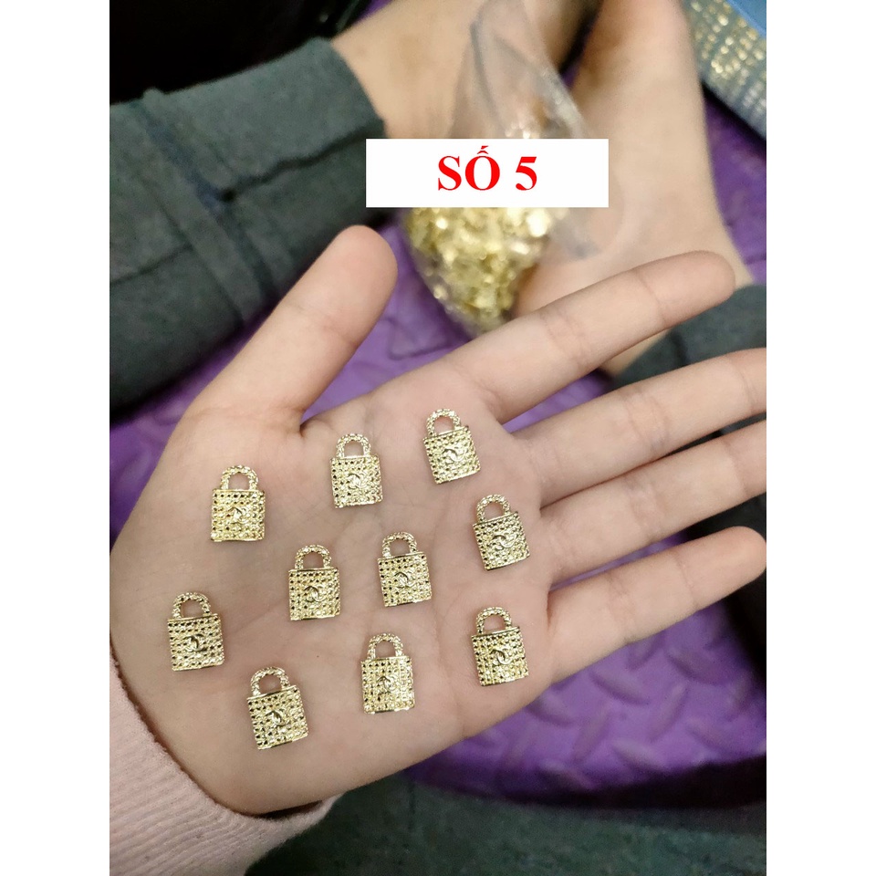 Charm nơ đá nail, Charm nail gắn móng cao cấp phụ kiện trang trí nail hottrend