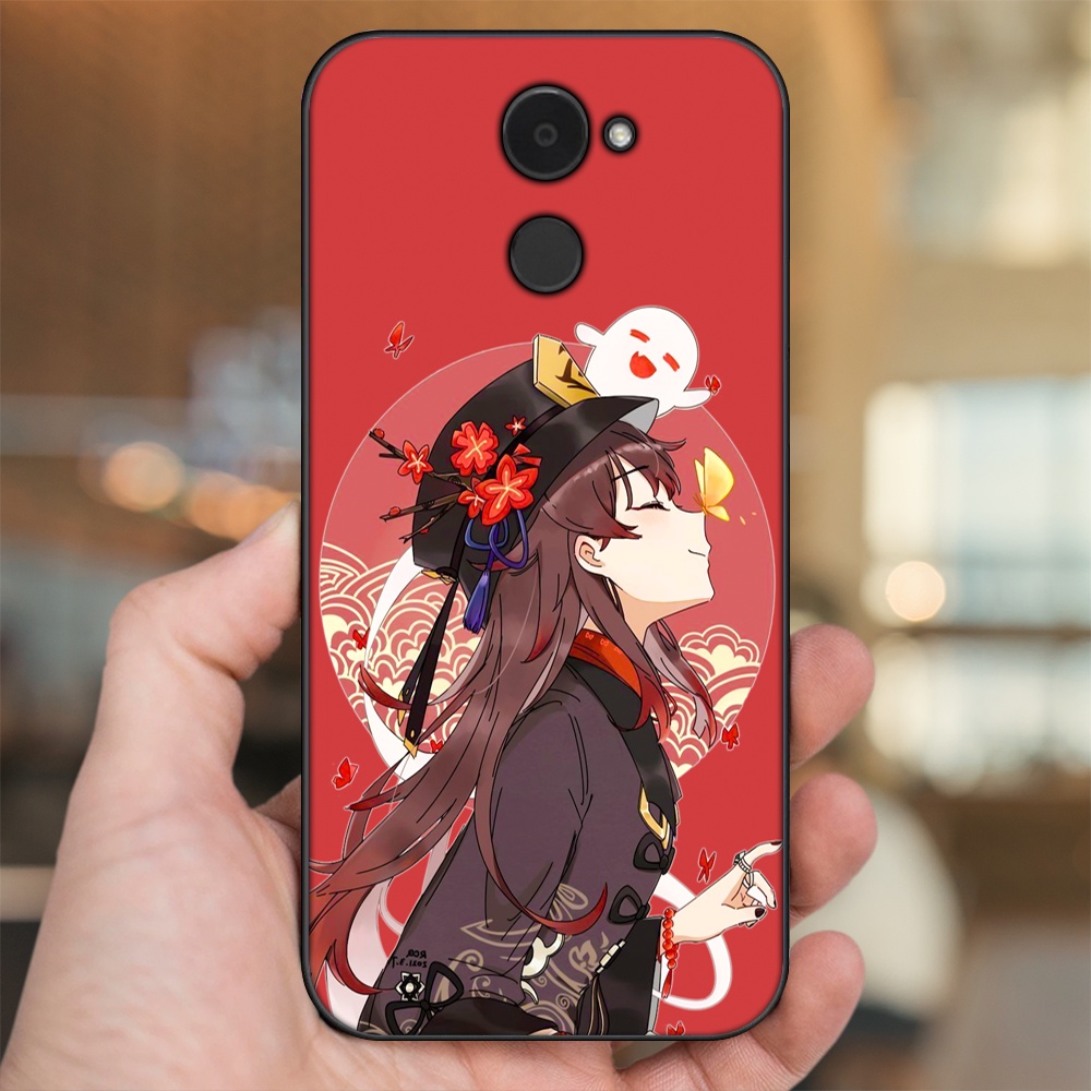 Ốp lưng Huawei Y7 Prime viền đen in hình Hutao Genshin Impact