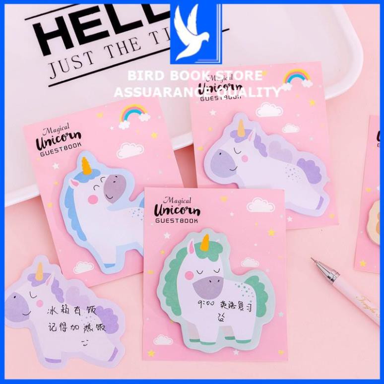 Giấy Note ghi chú Unicorn 𝑭𝒓𝒆𝒆𝒔𝒉𝒊𝒑 giấy nhớ Bird Book