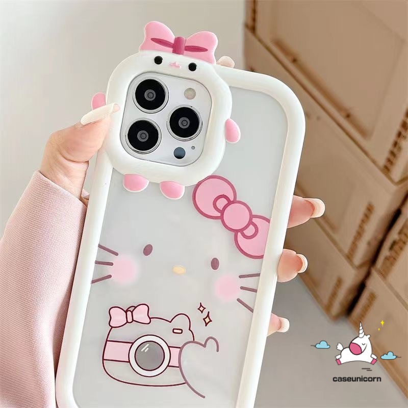 Ốp Điện Thoại TPU Mềm Hình Hello Kitty 3D Cho iPhone 11 13 12 14 Pro MAX 7 8 Plus 6 6S 14 Plus XR X XS MAX SE
