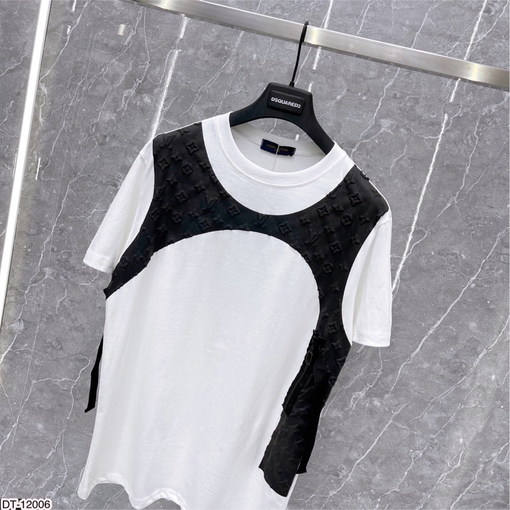 Áo Phông Nam Lvt Họa Tiết  Bo Viền Vai Cực Chất - Áo Thun Nam Lv Chất Liệu Cotton Thoáng Mát DT Store Vietnam