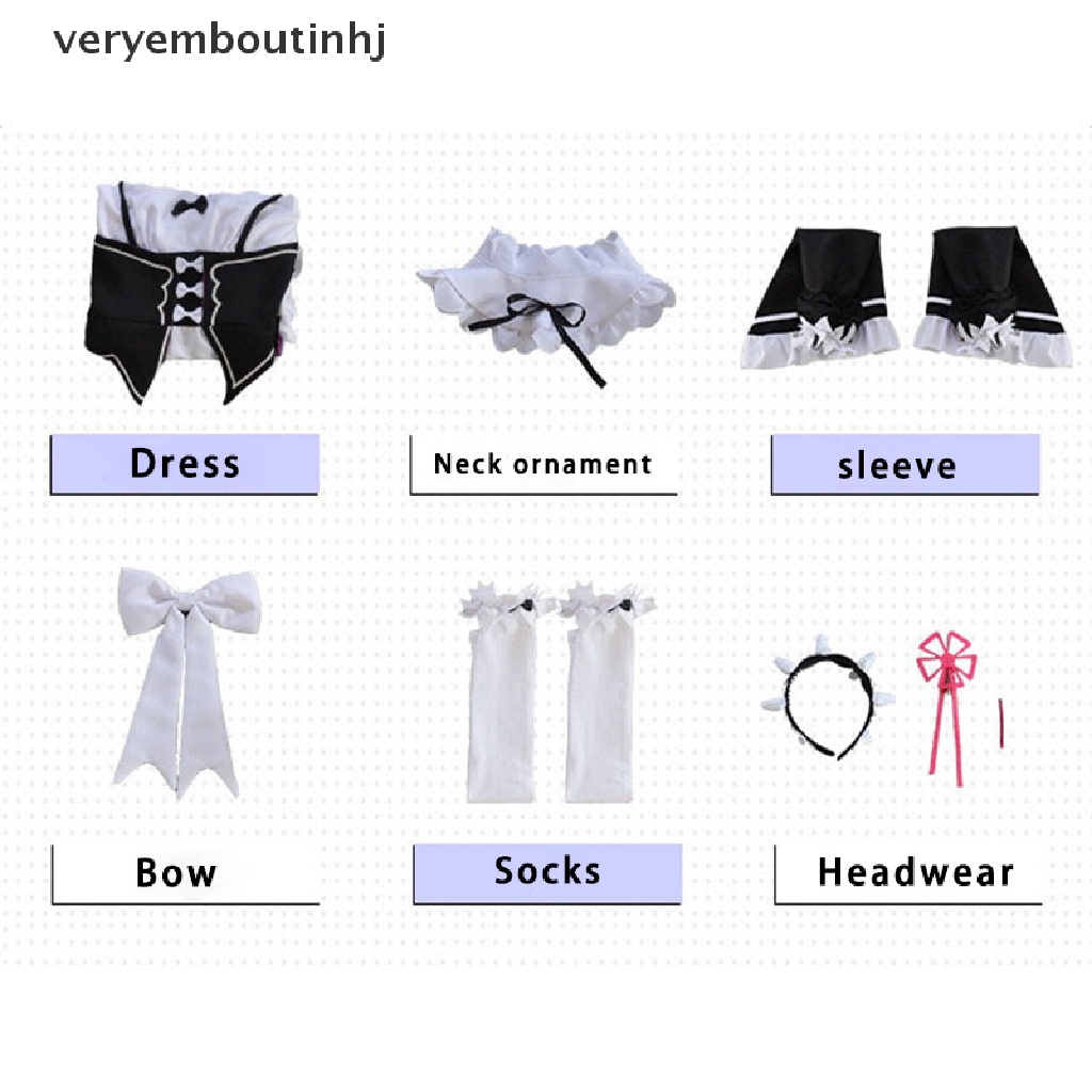 Animer Cosplay Costume Ram/Rem Sets Superior Quality Anime Convention Maid Dress .