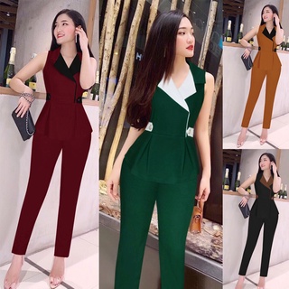 Bộ Đồ Nữ 💕FREESHIP💕 Set nguyên bộ áo vest sát nách quần dài xinh xắn MS: TJ1100