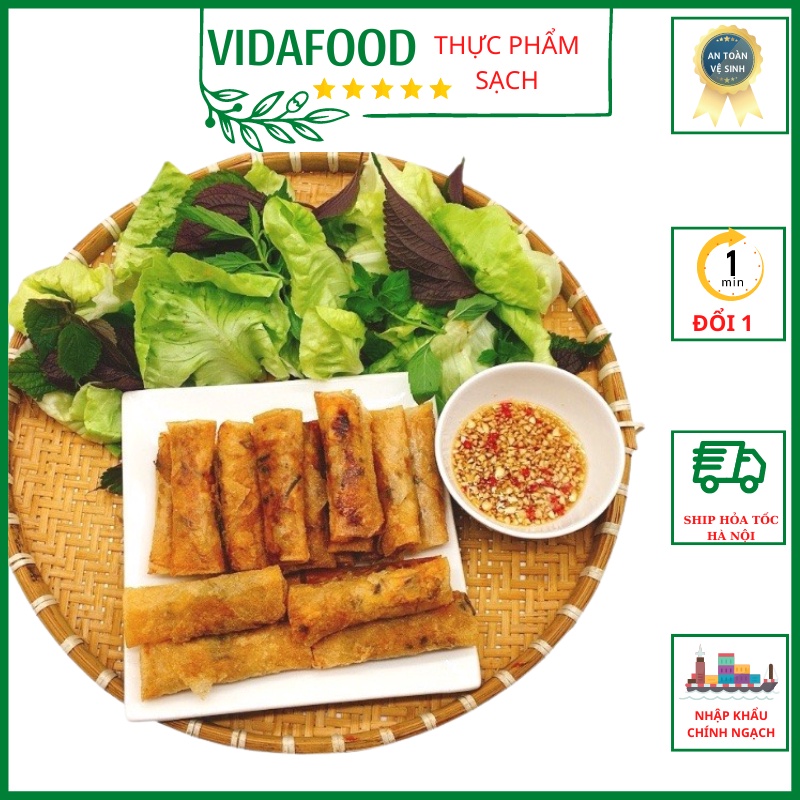 Bánh Ram Hà Tĩnh, Nem Rán, Bánh Ram Cuốn Nem , Đặc Biệt Giòn Ngon, Loại Đặc Biệt. 1 Tập 90 Đến 100 Lá Đã Hút Chân Không