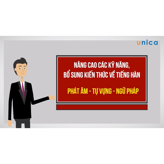 Toàn quốc- [Evoucher] FULL khóa học NGOẠI NGỮ- Chinh phục tiếng Hàn trung cấp 1 - Từng bước nâng cao -[UNICA.VN]