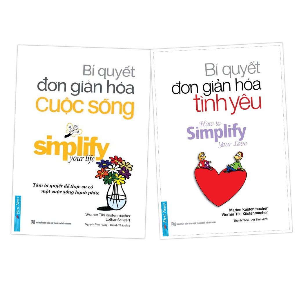 Sách - Combo Bí quyết đơn giản hóa cuộc sống + Bí quyết đơn giản hóa tình yêu (Tái bản 2021) - FirstNews Tặng Kèm Bookma