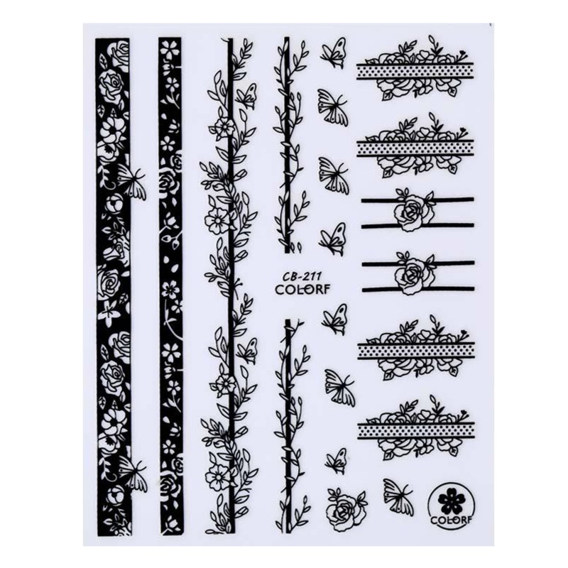 Miếng Dán Trang Trí Móng Tay Hình Bướm 3D Độc Đáo