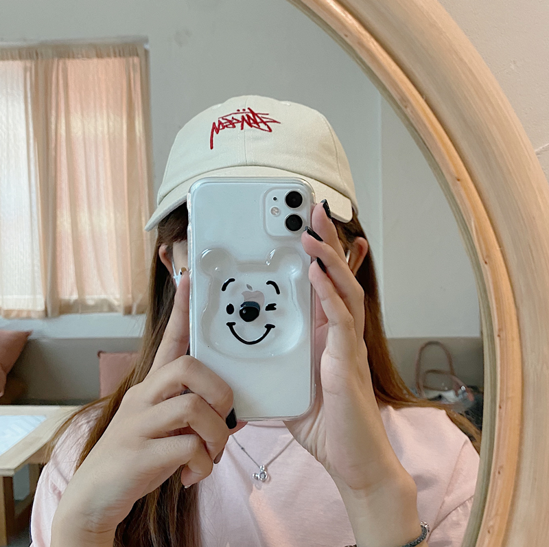 Ốp lưng mềm trong suốt in hình gấu Pooh 3D cho Iphone 13 Pro Max 12 Pro Max 12 Mini 11 Pro Max 7 8 Plus XR  XS Max SE 2020 | BigBuy360 - bigbuy360.vn