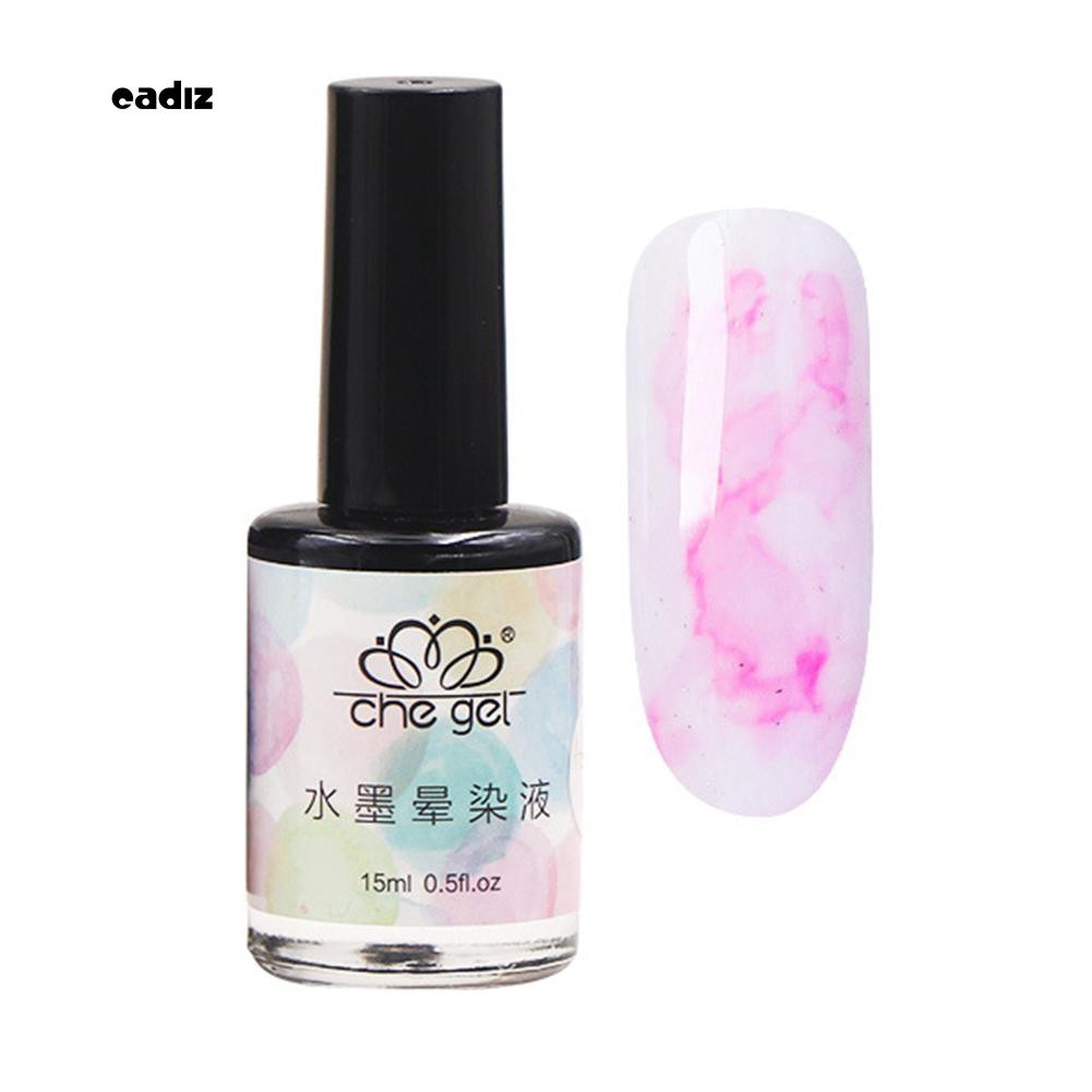 ✮15ml Nail Polish Marble Pattern Gradient Color Manicure Ink Smudge Lacquer Decor