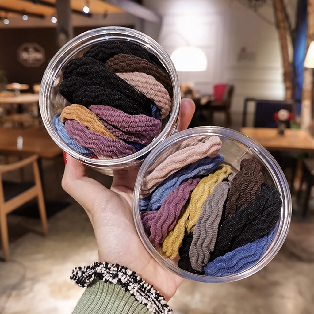 Set 5 Dây Cột Tóc Mini Co Giãn Đơn Giản Cho Nữ