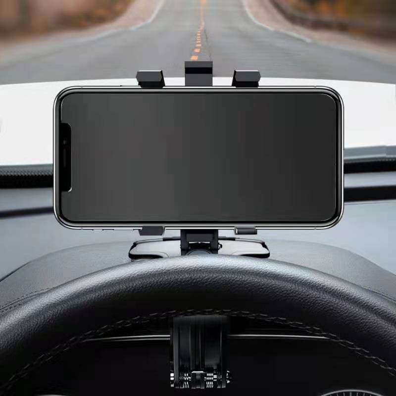 Giá đỡ kẹp điện thoại vô lăng để trên xe hơi ô tô xoay 360 độ chống rung treo đa điểm trên taplo, gương chiếu hậu mới