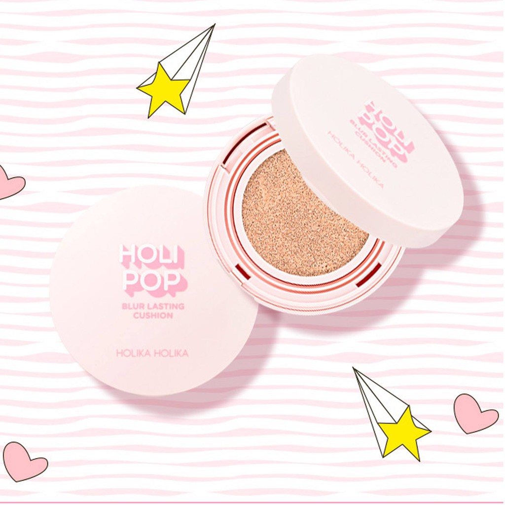 Phấn Nước Che Phủ Tự Nhiên Holika Holika Holi Pop Blur Lasting Cushion SPF 50+ PA+++ | BigBuy360 - bigbuy360.vn