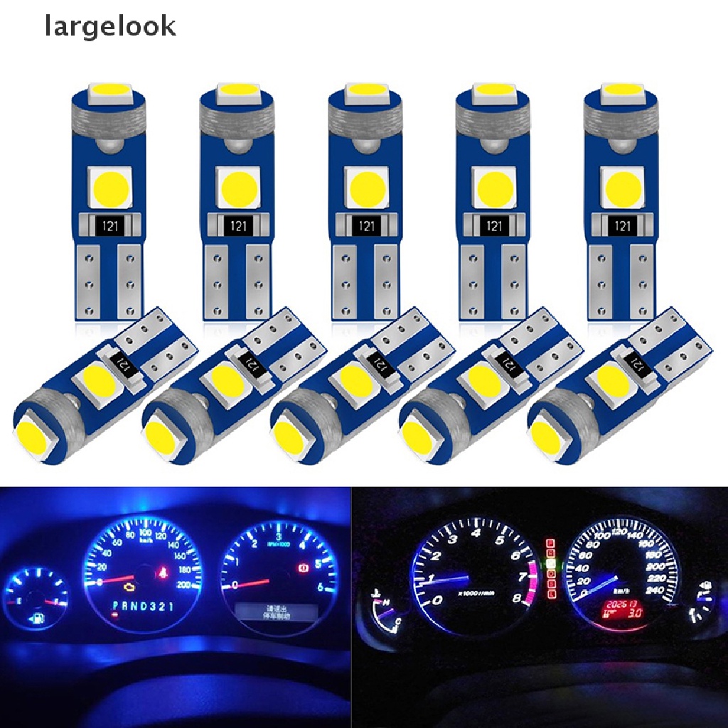 [largelook] T5 Led Bulb 3smd 3030 W3W W1.2W Led Canbus Car Interior Lights Dashboard Warming ♨HOT SELL
