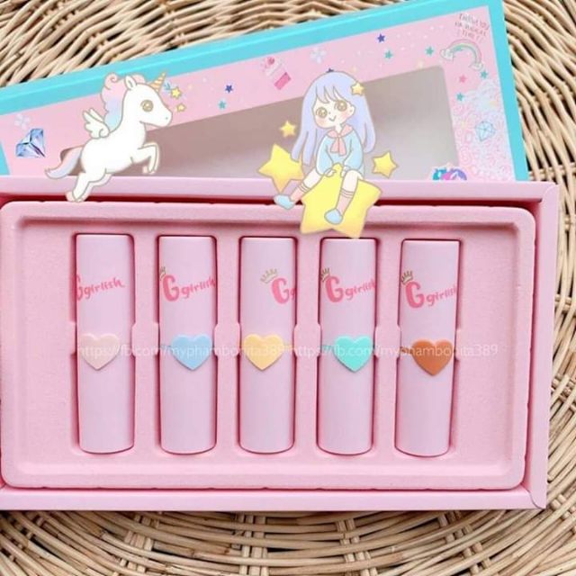Bộ 5 Thỏi Son Unicorn Siêu Dễ Thương