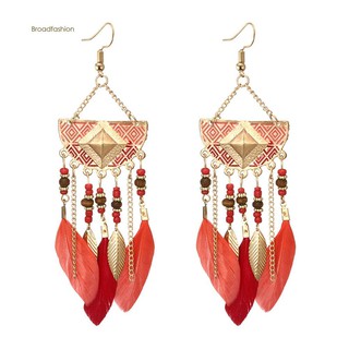 Bông tai lông vũ thời trang Boho