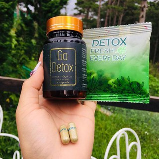 Combo Giảm Cân Go- Detox Đẹp Da Chính Hãng + Tặng kèm thước dây và trà hoa detox