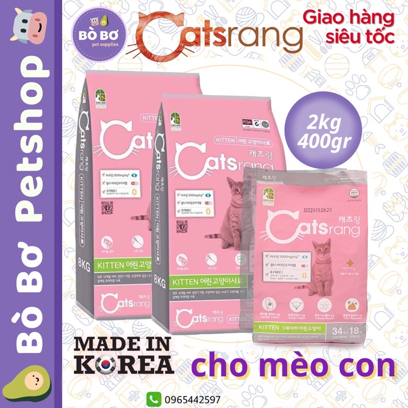 Hạt CATSRANG KITTEN thức ăn cho mèo con 400gr - 1.5kg