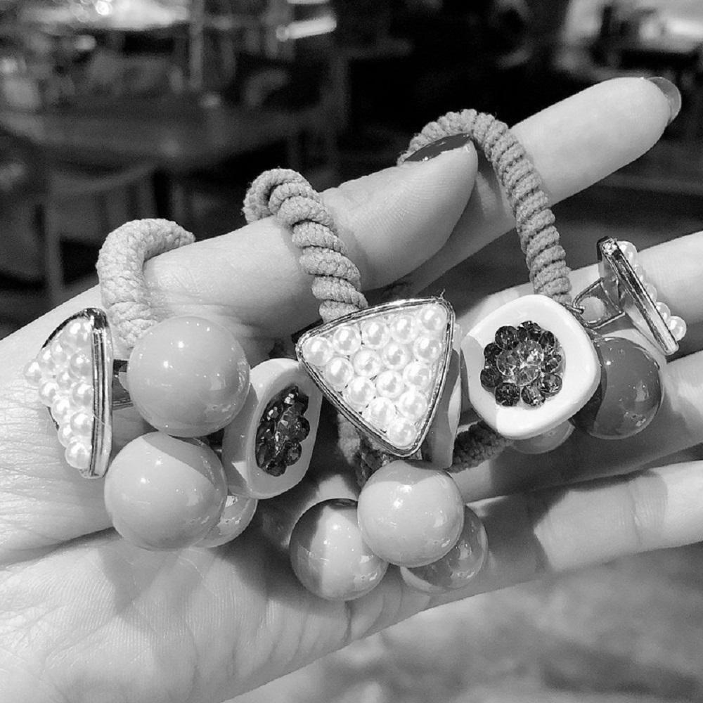 Dây Cột Tóc Đính Hạt Dễ Thương Cho Nữ|Băng Đô Cài Tóc Xinh Xắn Dành Cho Nữ