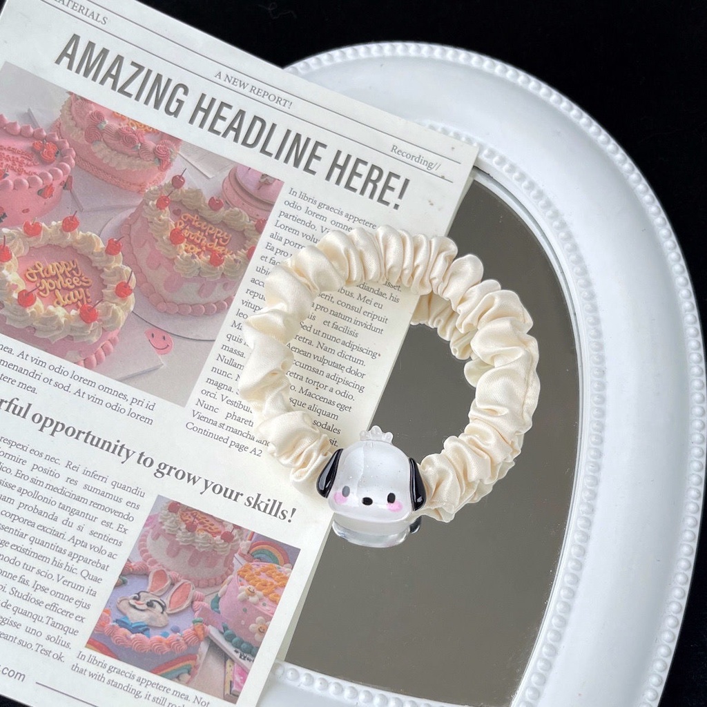 Dây Buộc Tóc Cỡ Lớn Thiết Kế Dễ Thương Phong Cách Nhật Hàn