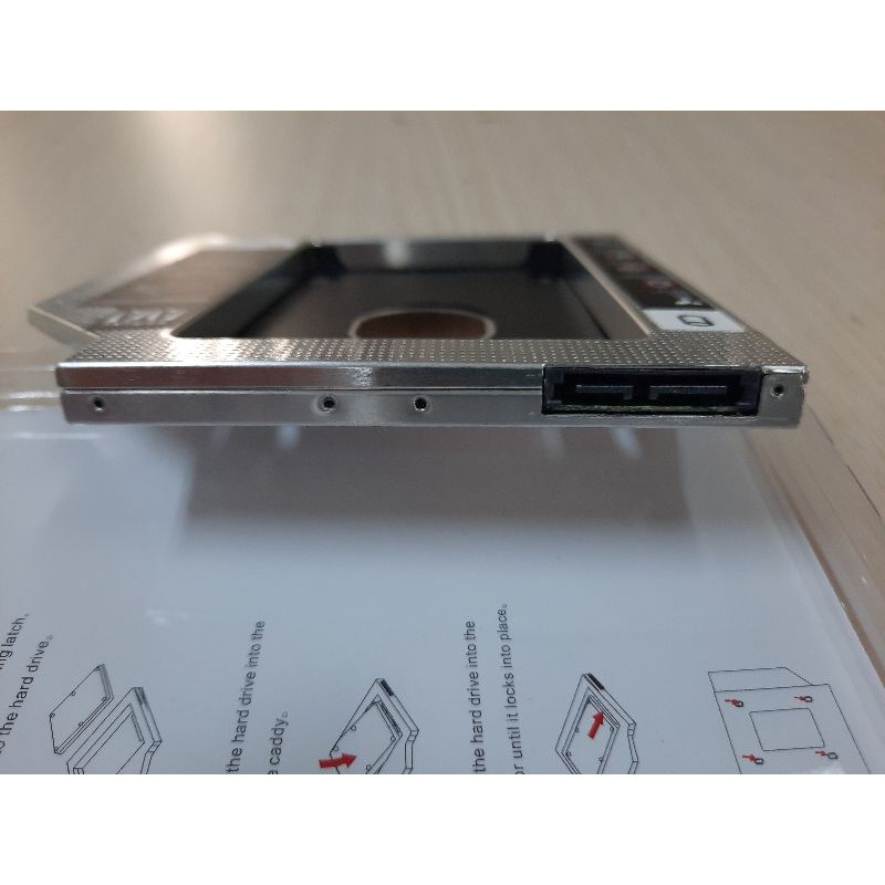 HDD Caddy 2.5 sata 12.7 mm/9.5 mm chuyển ổ CD laptop ra hdd (nhôm)