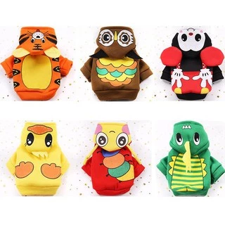 Áo Cho Chó Mèo Thú Cưng Hoodie Nỉ Hình Thú