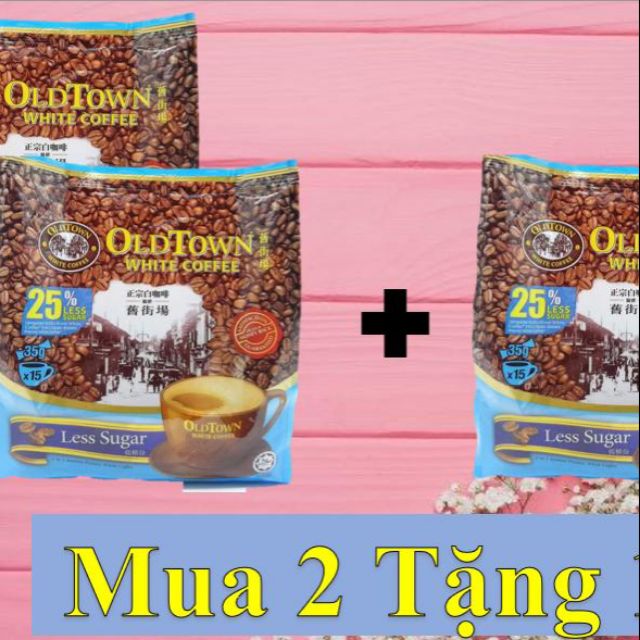 Combo mua 2 tặng 1 cà phê oldtown less sugar