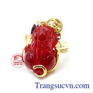 Nhẫn tì hưu xi vàng