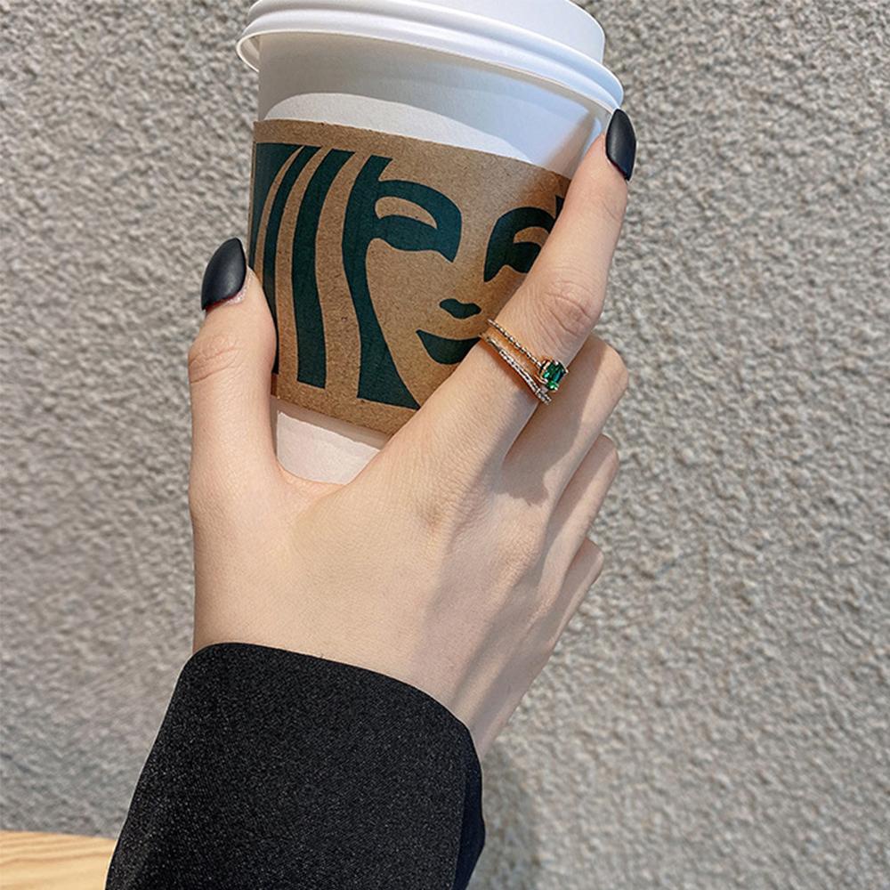 Nhẫn Hở Hai Lớp Thời Trang Thanh Lịch Dành Cho Nữ