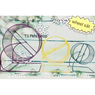 [ ƯU ĐÃI] Wheel sắt cho hamster sóc nhím [ CHỈ CÒN 14CM]