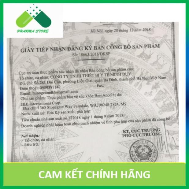 ! Viên Uống BoniAncol - Giải Pháp Cho Người Cai Rượu Bia - Hộp 60 Viên