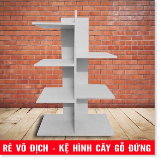 Kệ sách vân gỗ 5 tầng Hình Cây Đứng