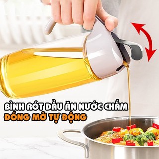 Chai bình lọ đựng dầu ăn, nước mắm, xì dầu tự đóng mở nắp