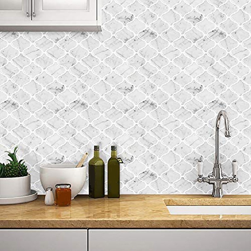 Imitation Marble Pattern Tile Wall Sticker 5Pcs