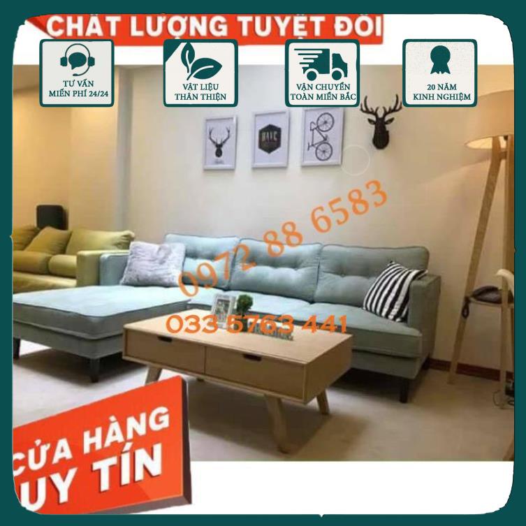 GIÁ GỐC - Sofa phòng khách hiện đại giá tại xưởng -  ghế sôfa góc L kích thước 2m2 x 1m4