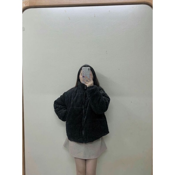 [Có sẵn-ảnh thật]Áo phao nhung tăm phong cách Hàn Quốc siêu ấm áp mùa đông 2021 | BigBuy360 - bigbuy360.vn